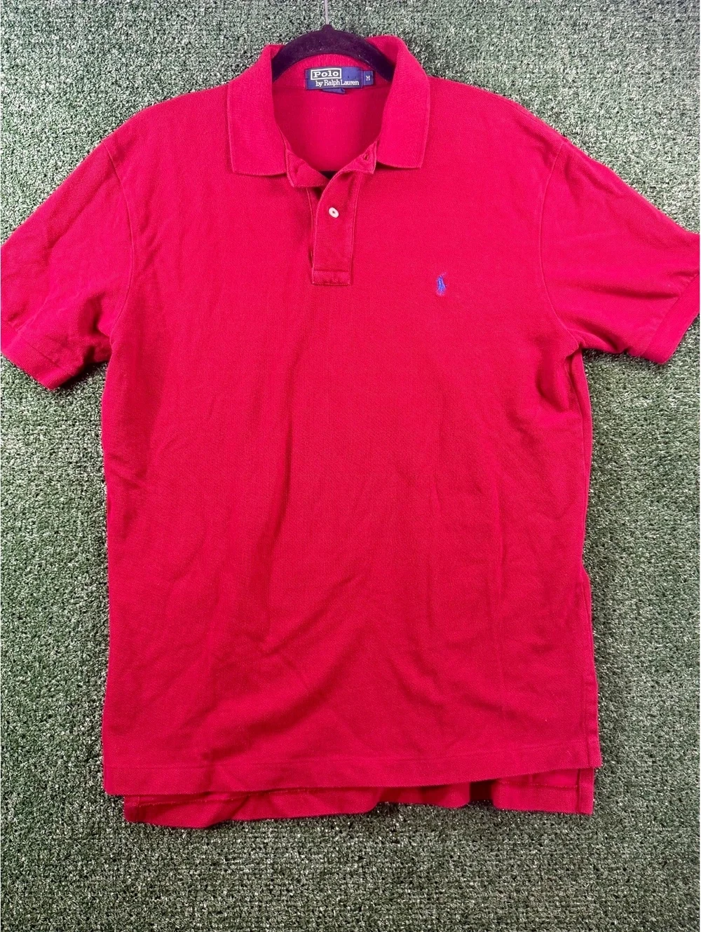 Polo Ralph Lauren Polo Shirt Mens M Red Blue Pony 100% Cotton Philippines